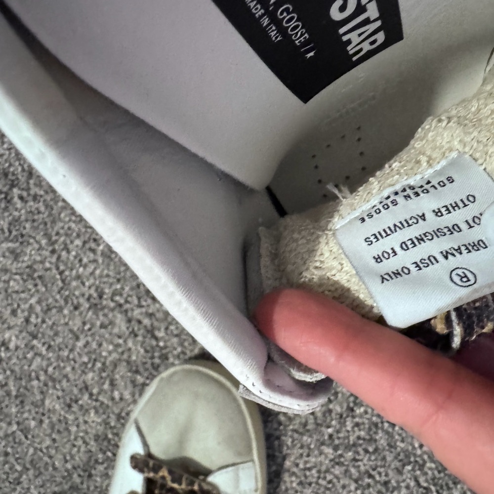 FINAL⬇️NWB😍Golden Goose White Sneakers with Neon Green Star - Picture 9 of 12